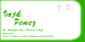 vajk pencz business card